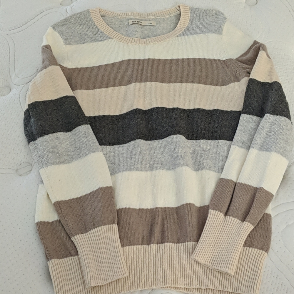 Sweater, multi stripe
